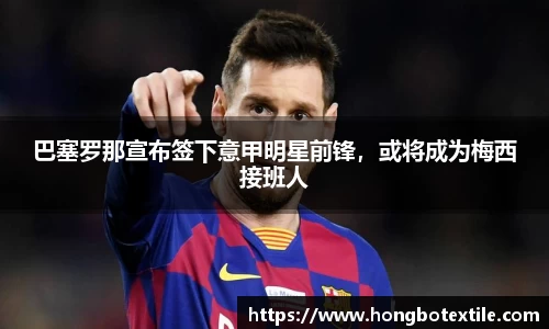 巴塞罗那宣布签下意甲明星前锋，或将成为梅西接班人